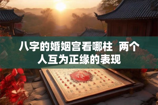 八字的婚姻宫看哪柱 两个人互为正缘的表现 八字的婚姻宫看哪柱 两个人互为正缘的表现