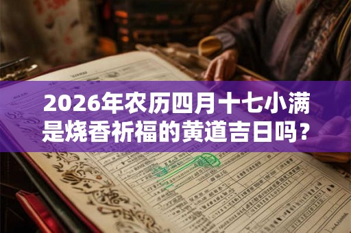 2026年农历四月十七小满是烧香祈福的黄道吉日吗？