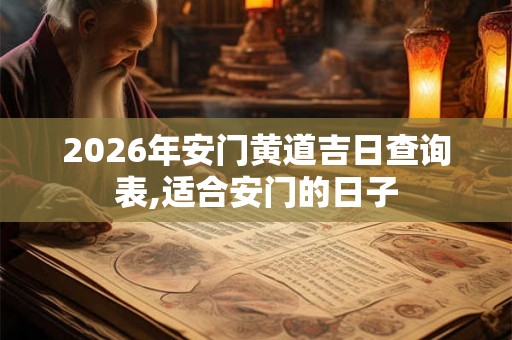 2026年安门黄道吉日查询表,适合安门的日子 2026年安门黄道吉日查询表,适合安门的日子