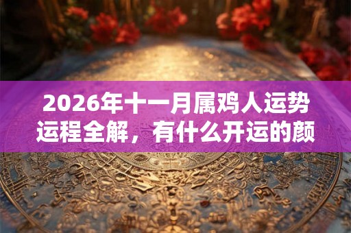 2026年十一月属鸡人运势运程全解，有什么开运的颜色？