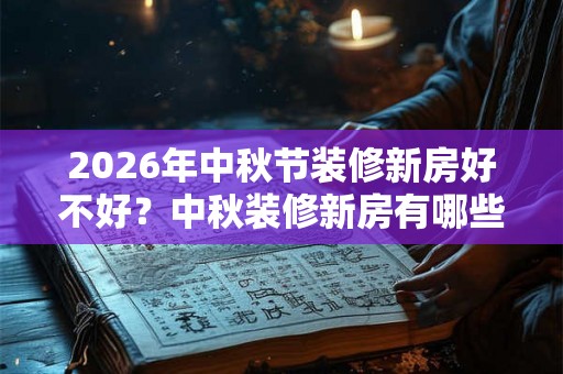 2026年中秋节装修新房好不好?中秋装修新房有哪些注意事项? 2026年中秋节装修新房好不好?中秋装修新房有哪些注意事项?
