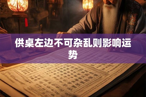 供桌左边不可杂乱则影响运势