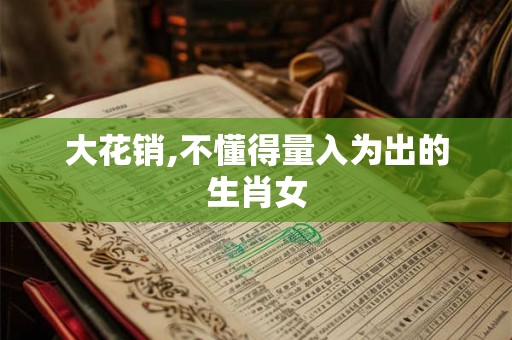 大花销,不懂得量入为出的生肖女