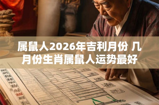 属鼠人2026年吉利月份 几月份生肖属鼠人运势最好