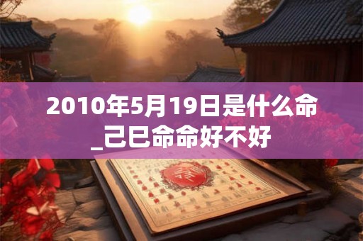 2010年5月19日是什么命_己巳命命好不好