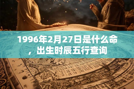 1996年2月27日是什么命，出生时辰五行查询