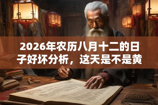 2026年农历八月十二的日子好坏分析，这天是不是黄道吉日？