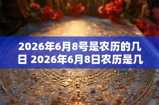 2026年6月8号是农历的几日 2026年6月8日农历是几号 2026年6月8号是农历的几日 2026年6月8日农历是几号