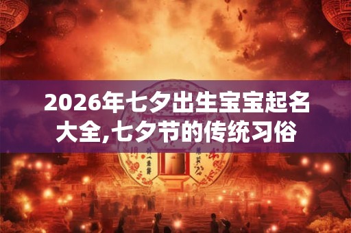 2026年七夕出生宝宝起名大全,七夕节的传统习俗