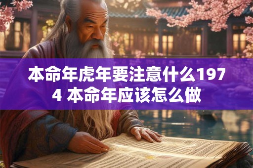 本命年虎年要注意什么1974 本命年应该怎么做