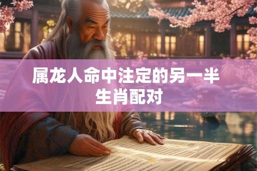 属龙人命中注定的另一半 生肖配对