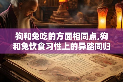 狗和兔吃的方面相同点,狗和兔饮食习性上的异路同归 狗和兔吃的方面相同点,狗和兔饮食习性上的异路同归