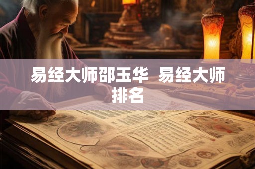 易经大师邵玉华  易经大师排名