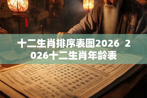 十二生肖排序表图2026 2026十二生肖年龄表 十二生肖排序表图2026 2026十二生肖年龄表