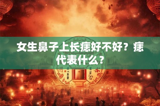 女生鼻子上长痣好不好？痣代表什么？