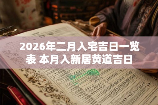 2026年二月入宅吉日一览表 本月入新居黄道吉日