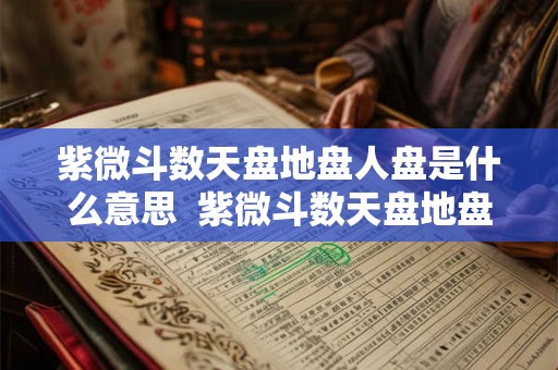 紫微斗数天盘地盘人盘是什么意思  紫微斗数天盘地盘人盘哪个准
