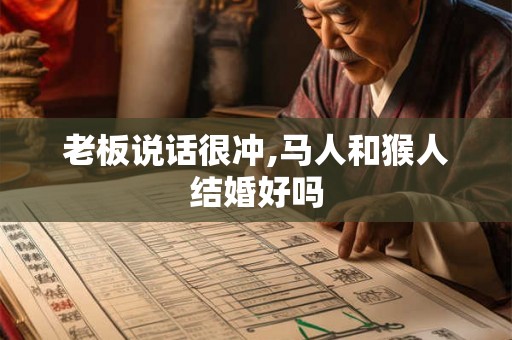 老板说话很冲,马人和猴人结婚好吗
