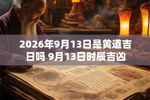 2026年9月13日是黄道吉日吗 9月13日时辰吉凶