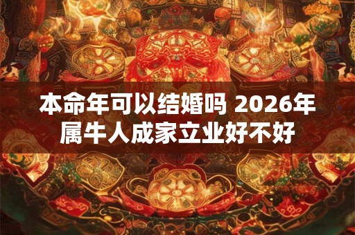 本命年可以结婚吗 2026年属牛人成家立业好不好