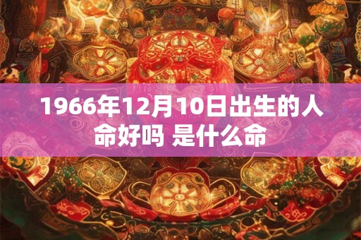 1966年12月10日出生的人命好吗 是什么命