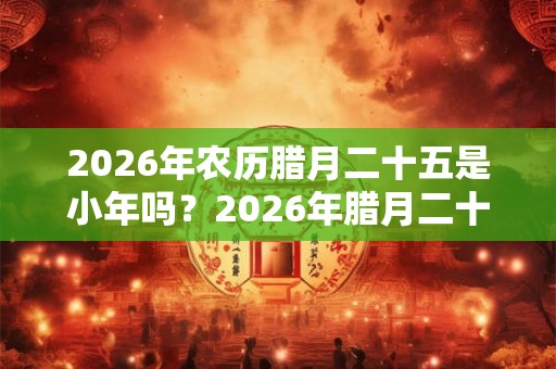 2026年农历腊月二十五是小年吗？2026年腊月二十五搬家好吗？