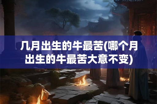 几月出生的牛最苦(哪个月出生的牛最苦大意不变)