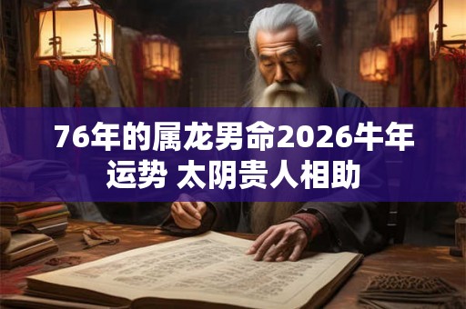76年的属龙男命2026牛年运势 太阴贵人相助