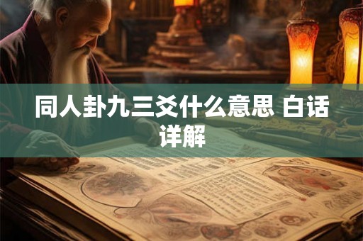 同人卦九三爻什么意思 白话详解