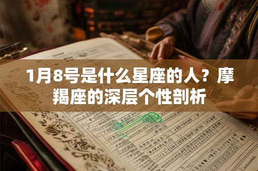 1月8号是什么星座的人?摩羯座的深层个性剖析 1月8号是什么星座的人?摩羯座的深层个性剖析