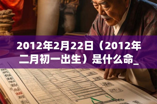 2012年2月22日（2012年二月初一出生）是什么命_命运如何