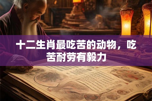 十二生肖最吃苦的动物，吃苦耐劳有毅力