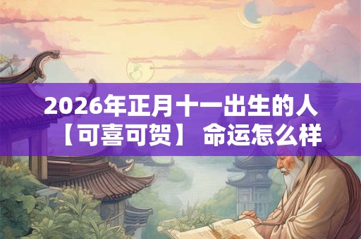 2026年正月十一出生的人【可喜可贺】 命运怎么样