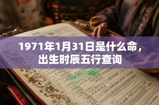 1971年1月31日是什么命，出生时辰五行查询