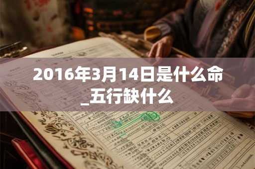 2016年3月14日是什么命_五行缺什么