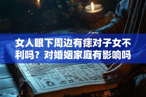 女人眼下周边有痣对子女不利吗？对婚姻家庭有影响吗？