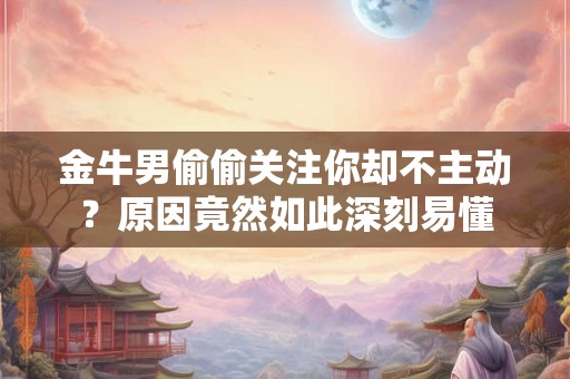 金牛男偷偷关注你却不主动?原因竟然如此深刻易懂 金牛男偷偷关注你却不主动?原因竟然如此深刻易懂