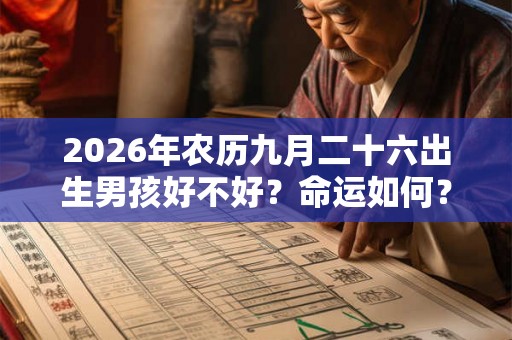 2026年农历九月二十六出生男孩好不好？命运如何？
