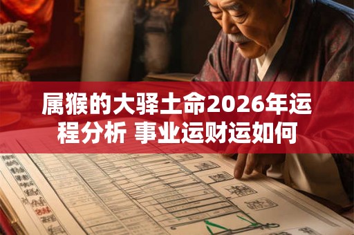 属猴的大驿土命2026年运程分析 事业运财运如何