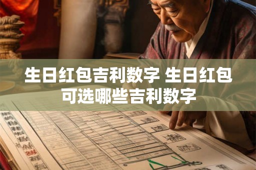生日红包吉利数字 生日红包可选哪些吉利数字