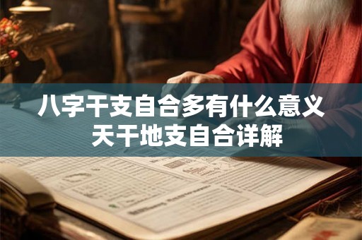 八字干支自合多有什么意义 天干地支自合详解 八字干支自合多有什么意义 天干地支自合详解