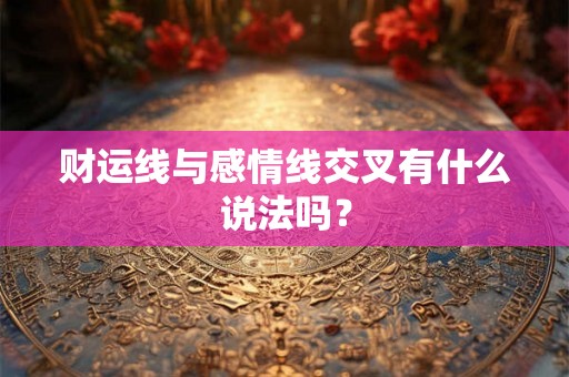 财运线与感情线交叉有什么说法吗？