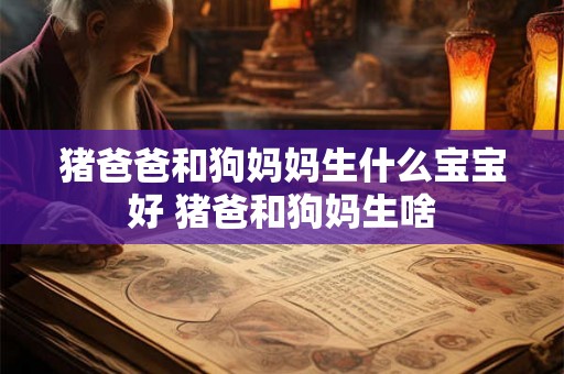 猪爸爸和狗妈妈生什么宝宝好 猪爸和狗妈生啥 猪爸爸和狗妈妈生什么宝宝好 猪爸和狗妈生啥