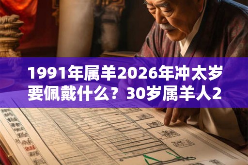 1991年属羊2026年冲太岁要佩戴什么?30岁属羊人2026年犯太岁命运如何? 1991年属羊2026年冲太岁要佩戴什么?30岁属羊人2026年犯太岁命运如何?