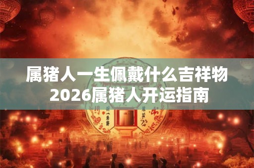 属猪人一生佩戴什么吉祥物 2026属猪人开运指南 属猪人一生佩戴什么吉祥物 2026属猪人开运指南