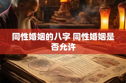 同性婚姻的八字 同性婚姻是否允许 同性婚姻的八字 同性婚姻是否允许