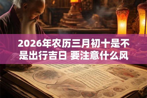 2026年农历三月初十是不是出行吉日 要注意什么风水