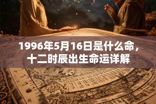 1996年5月16日是什么命，十二时辰出生命运详解