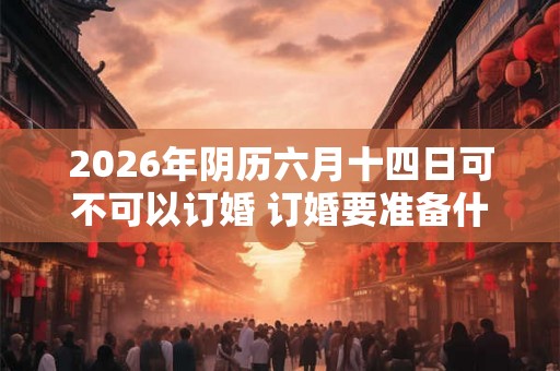 2026年阴历六月十四日可不可以订婚 订婚要准备什么 2026年阴历六月十四日可不可以订婚 订婚要准备什么