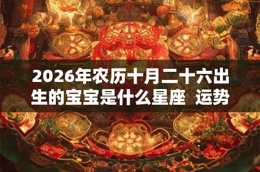 2026年农历十月二十六出生的宝宝是什么星座  运势怎么样